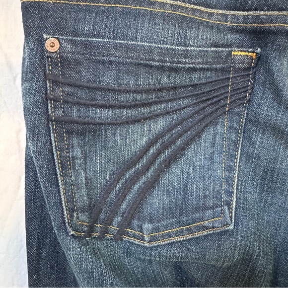 Seven 7 For All Mankind Dojo Flare Wide-Leg Jeans - Size 29 - Picture 10 of 11